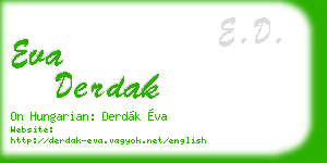 eva derdak business card